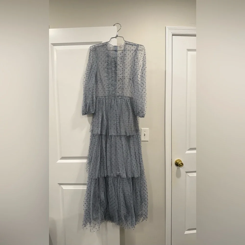 RED Valentino Glitter Polka Dot Tulle Dress - Picture 6 of 10